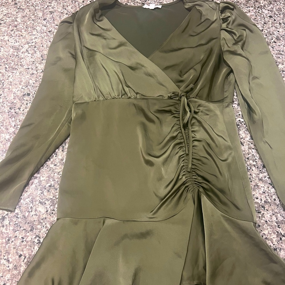 Steve Madden olive green long sleeve dress size 2